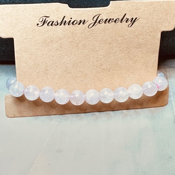 Rose Quartz Crystal Stretchy Bracelet Genuine Stones EUC Great Stretch - Picture 2 of 10